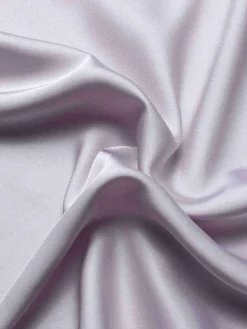 Online Retro Stage 1930s Solid Deep V-Neck Lace Trim Nightgown Lavender