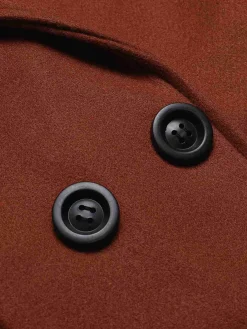 Clearance Retro Stage 1950s Solid Double Breasted Lapel Skater Coat
