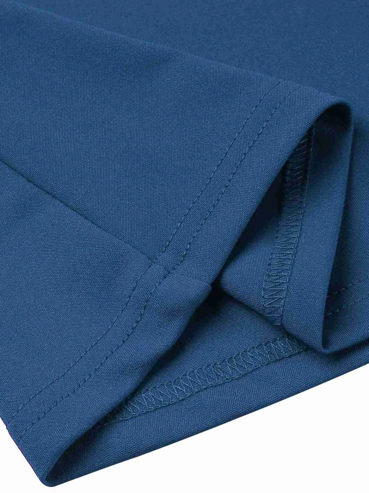 Online Retro Stage 1940s Solid Double Sleeves V-Neck Dress