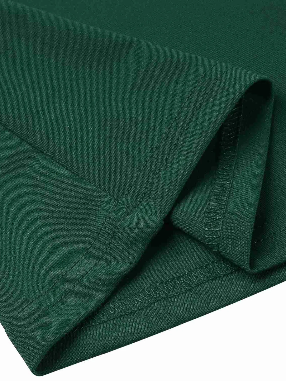 Online Retro Stage 1940s Solid Double Sleeves V-Neck Dress