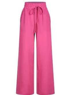 Clearance Retro Stage 1940s Solid Elastic Waist Loose Pants