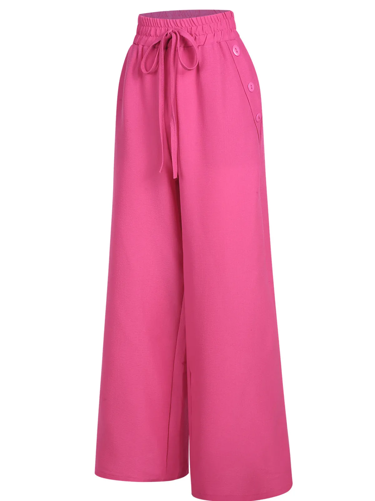 Clearance Retro Stage 1940s Solid Elastic Waist Loose Pants