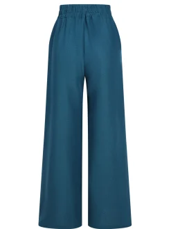 Clearance Retro Stage 1940s Solid Elastic Waist Loose Pants