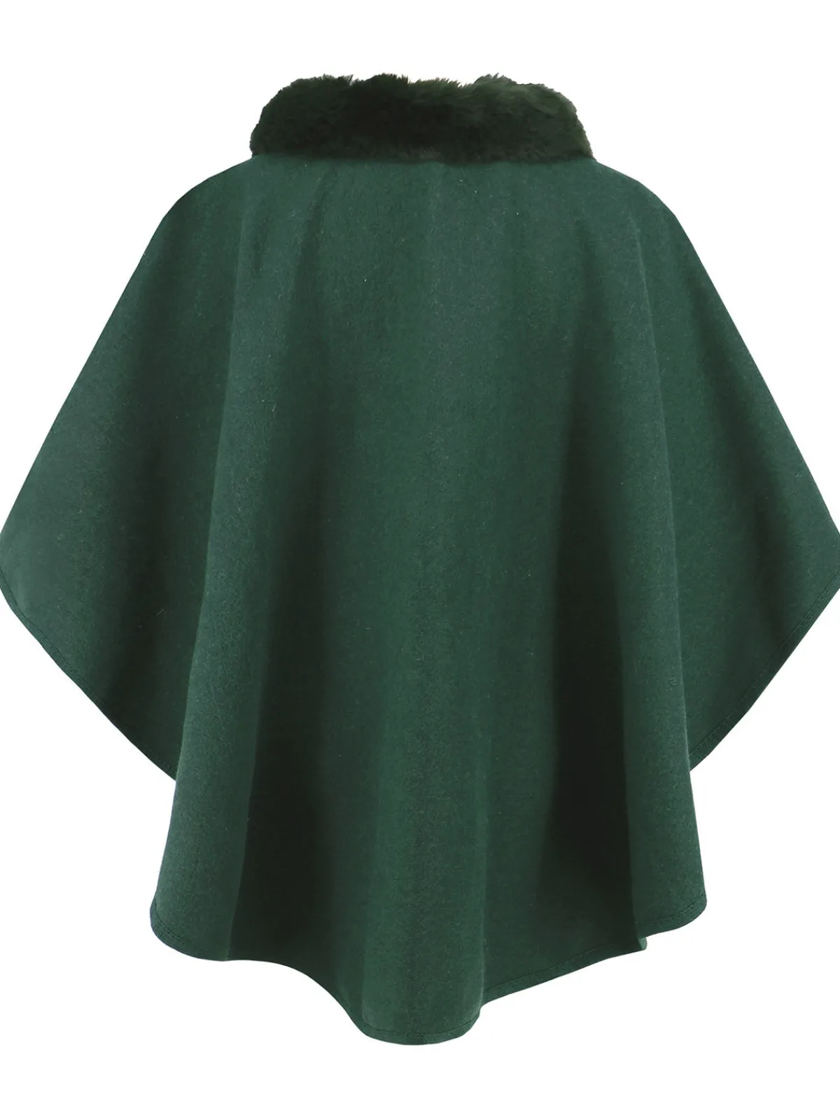 Online Retro Stage 1950s Solid Furry Batwing Coat