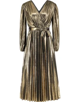 New Retro Stage 1940s Solid Glossy V-Neck Shift Dress