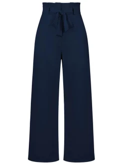Outlet Retro Stage 1950s Solid Hight Waist Wideleg Pants