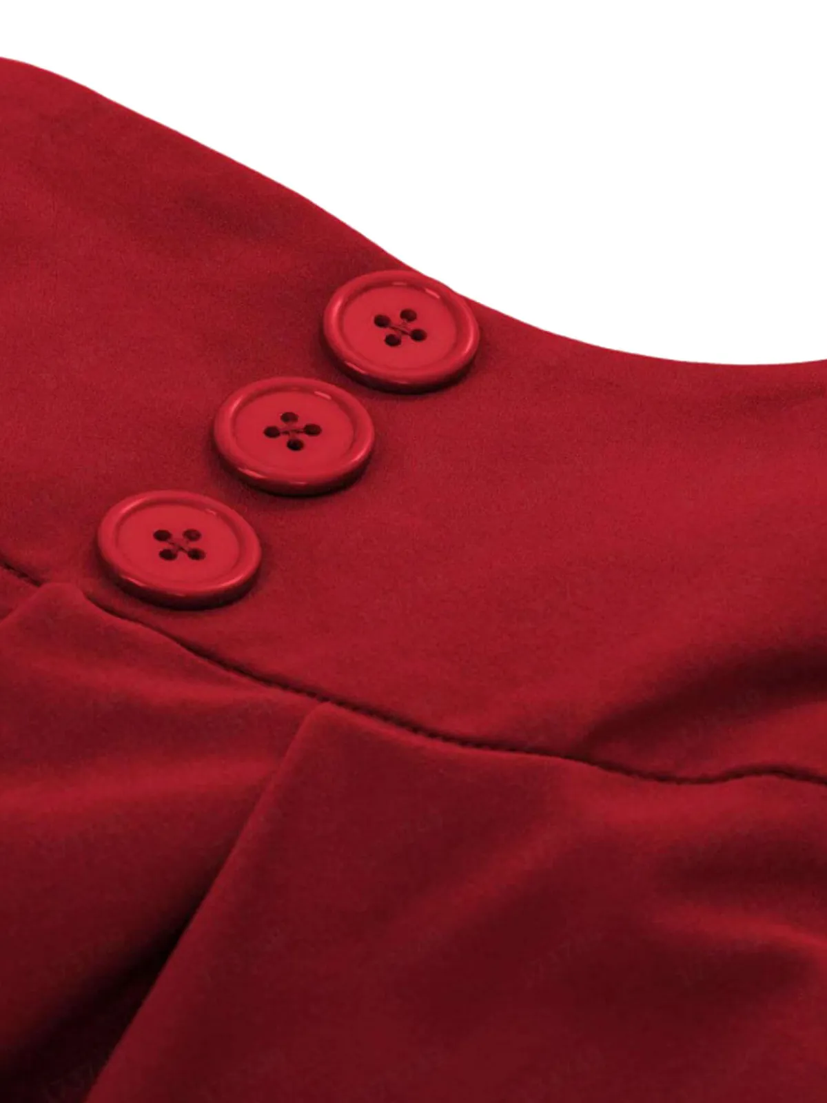 Best Retro Stage 1940s Solid High-Waist Pleated Skirt