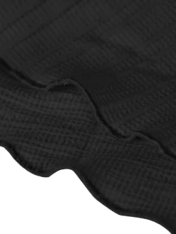 Hot Retro Stage 1940s Solid Irregular Ruffle Elastic Waist Skirt