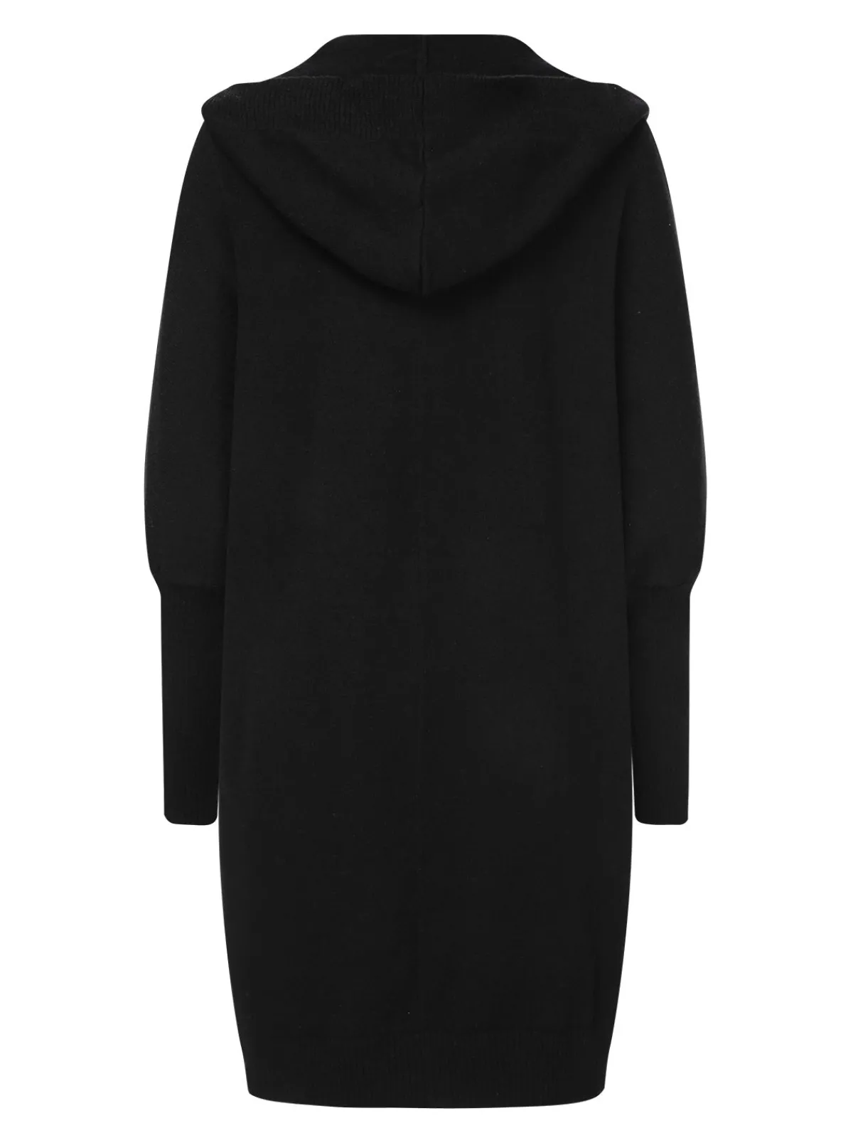 Online Retro Stage 1940s Solid Knit Hooded Cardigan