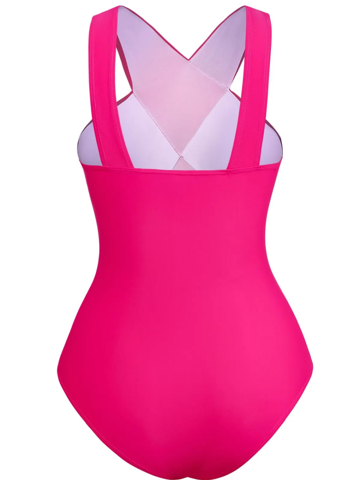 Online Retro Stage 1940s Solid Knot Wrapped One-Piece Swimsuit