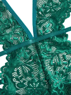 Fashion Retro Stage 1950s Solid Lace Sheer Cut-Out Nighties