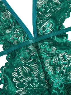 Fashion Retro Stage 1950s Solid Lace Sheer Cut-Out Nighties