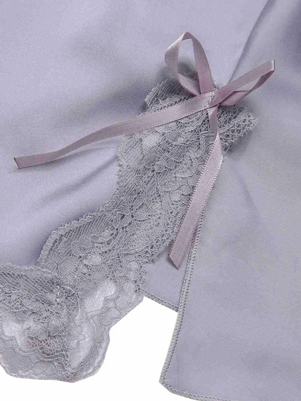 Fashion Retro Stage 1950s Solid Lace Trimmed Straps Sleepwear