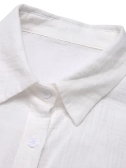 Clearance Retro Stage 1950s Solid Lapel Button-Down Blouse