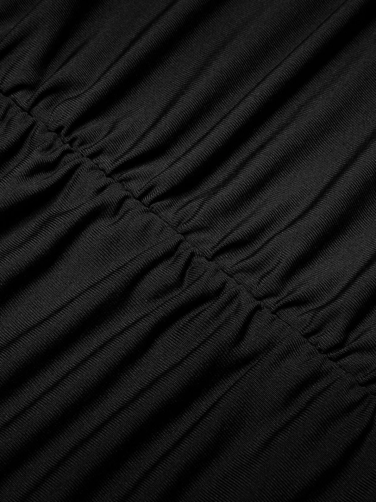 Fashion Retro Stage 1960s Solid Mesh Pleated Hip Dress
