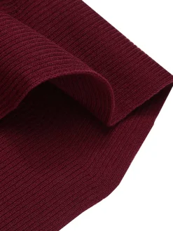 Hot Retro Stage 1930s Solid Off-Shoulder Knitted Fishtail Dress With Belt