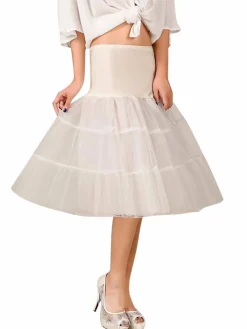 Best Retro Stage 1950s Solid Petticoat Underskirt