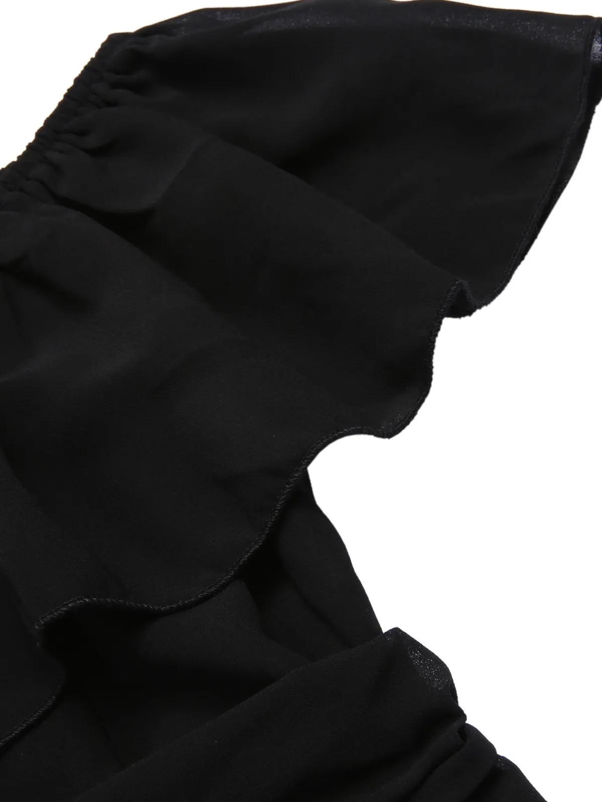 Fashion Retro Stage 1930s Solid Roll Collar Off Shoulder Slit Dress