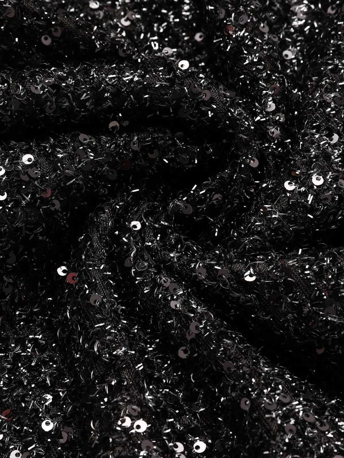 Best Retro Stage 1950s Solid Sequined Raw Edge Dress