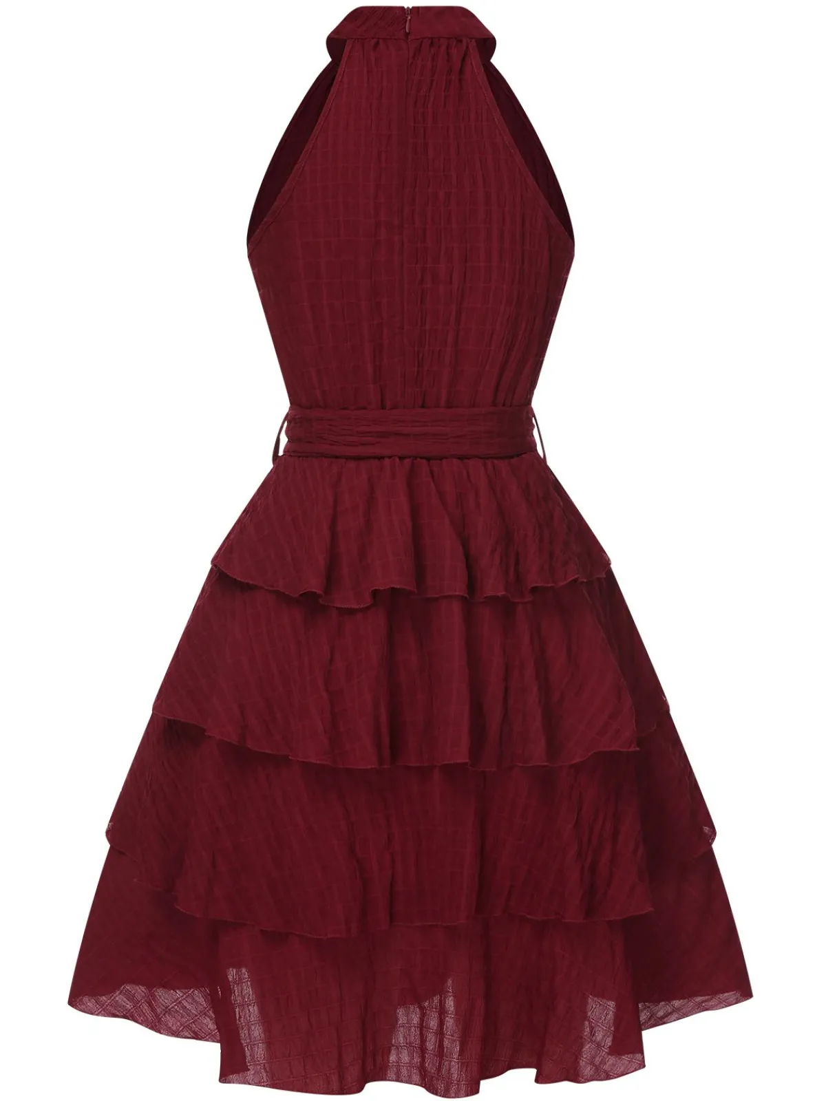 Discount Retro Stage 1950s Solid Sleeveless Belt Tutu Dress