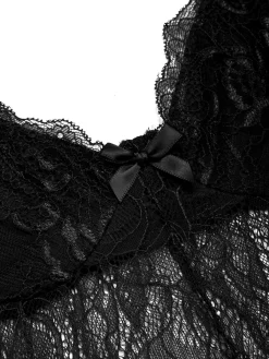 Sale Retro Stage 1930s Solid Spaghetti Strap Lace Chiffon Nightdress