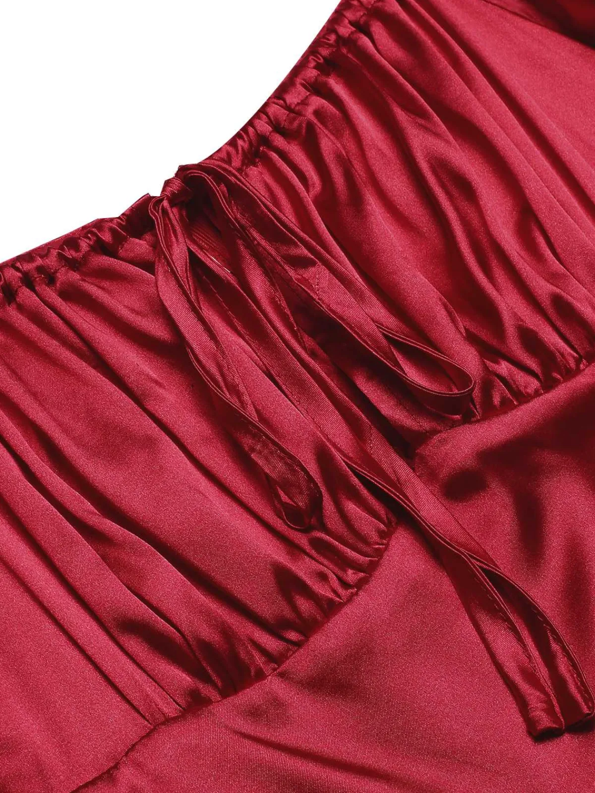 Online Retro Stage 1940s Solid Square Neck Pleated Dress