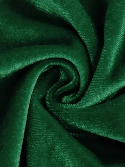 Best Retro Stage 1950s Solid Square Neck Velvet Dress