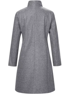 Outlet Retro Stage 1960s Solid Stand Collar Lapel Coat