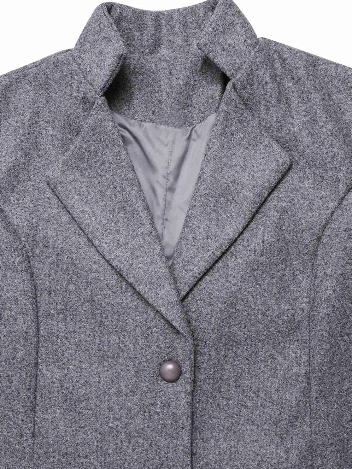 Outlet Retro Stage 1960s Solid Stand Collar Lapel Coat