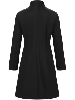 Outlet Retro Stage 1960s Solid Stand Collar Lapel Coat