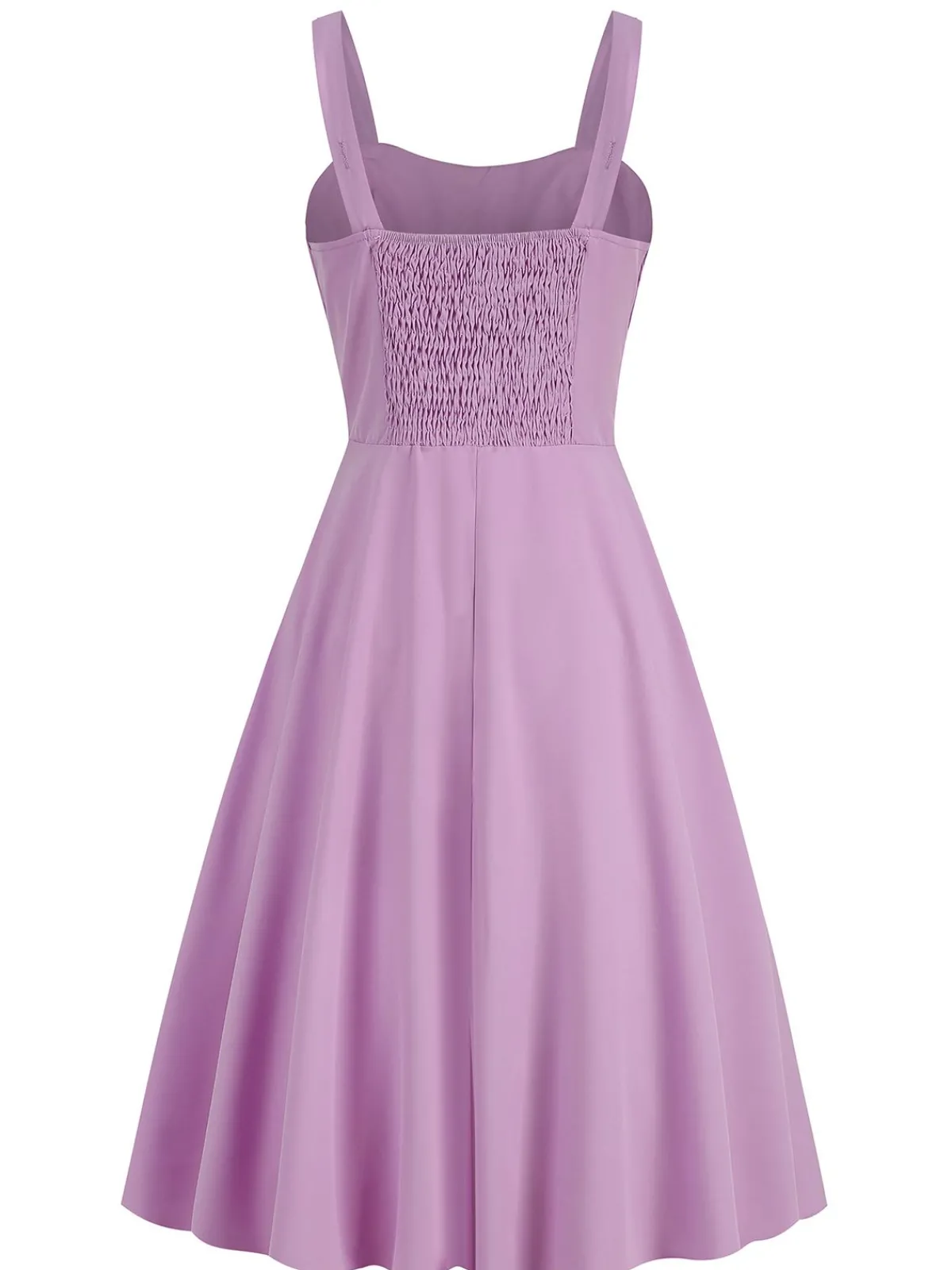 Hot Retro Stage 1940s Solid Suspender A-line Dress