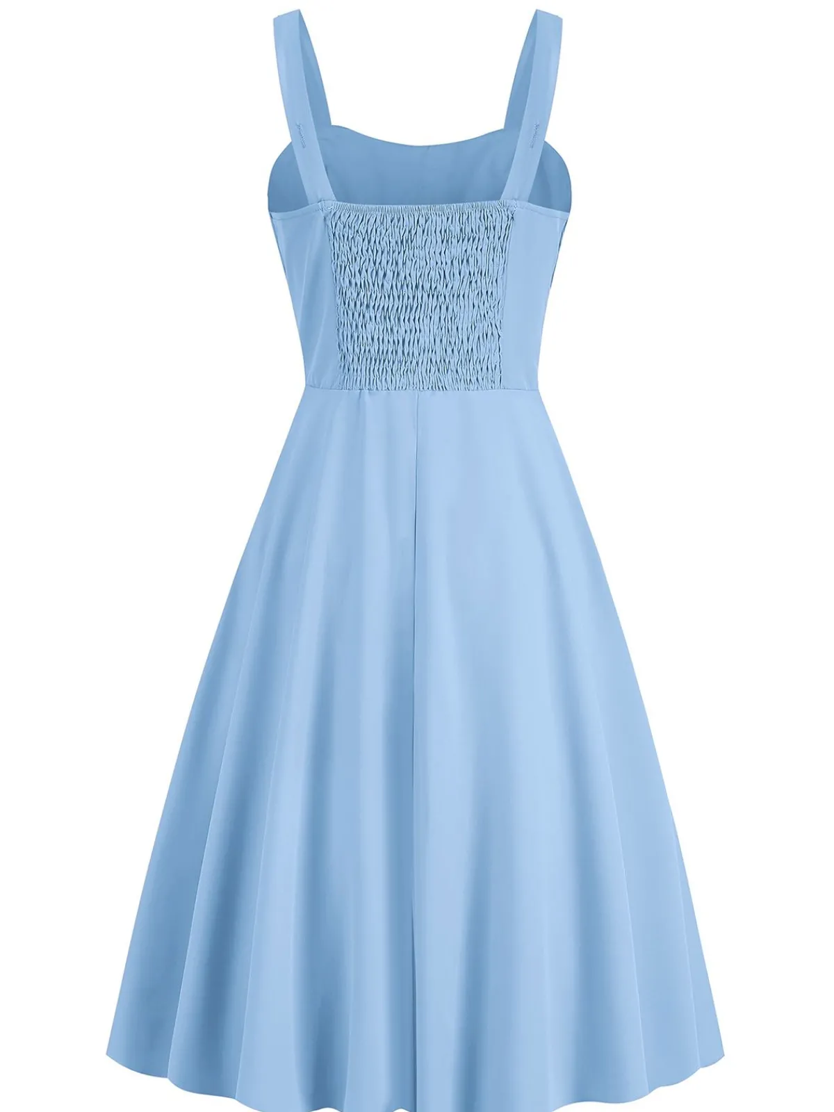 Hot Retro Stage 1940s Solid Suspender A-line Dress