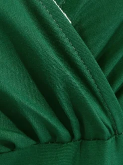 Clearance Retro Stage 1950s Solid Sweetheart Fold Swing Dress