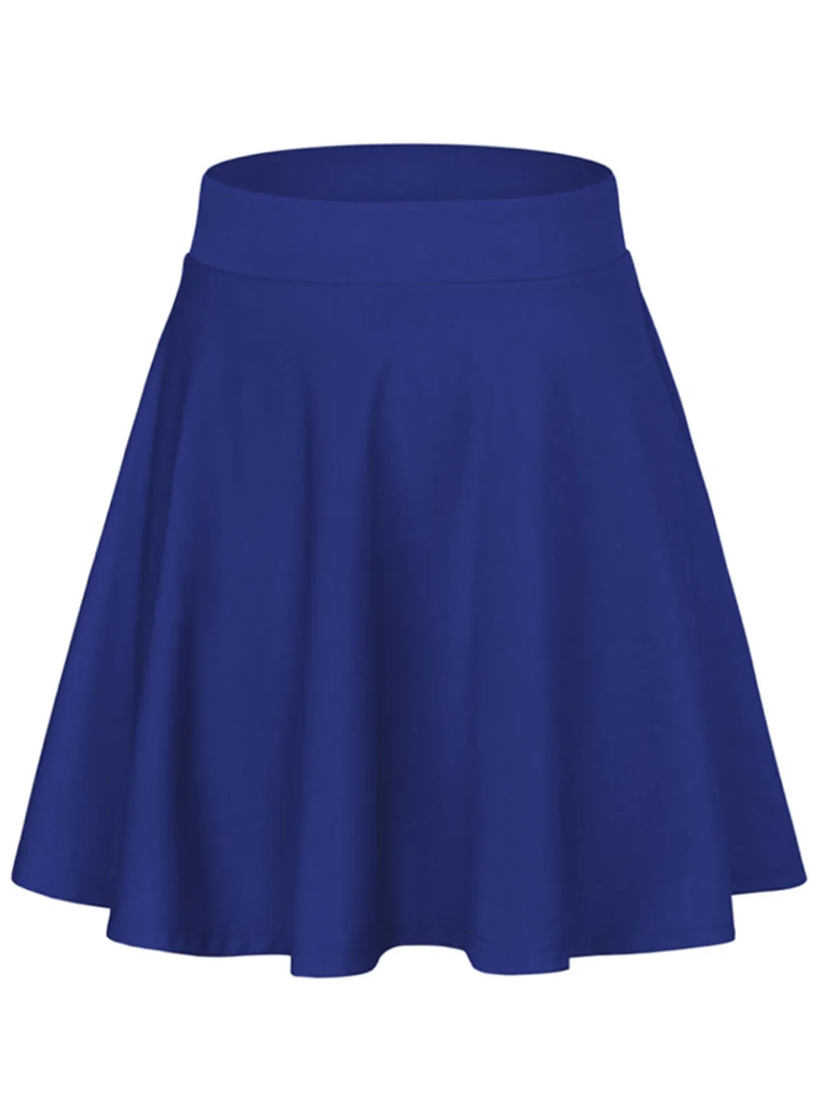 Hot Retro Stage 1940s Solid Thigh-Length A-Line Skirt