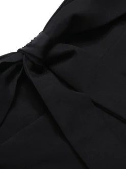 Hot Retro Stage 1960s Solid Tie-Up Mermaid Long Skirt