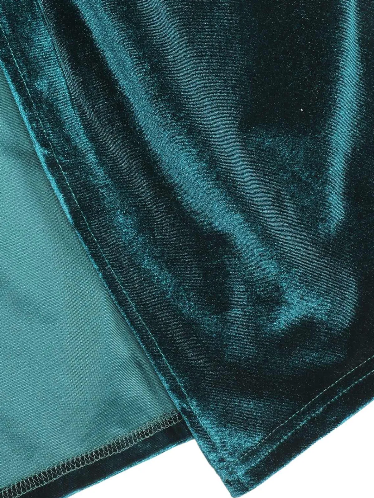 Sale Retro Stage 1960s Solid Velvet V-Neck Strap Dress