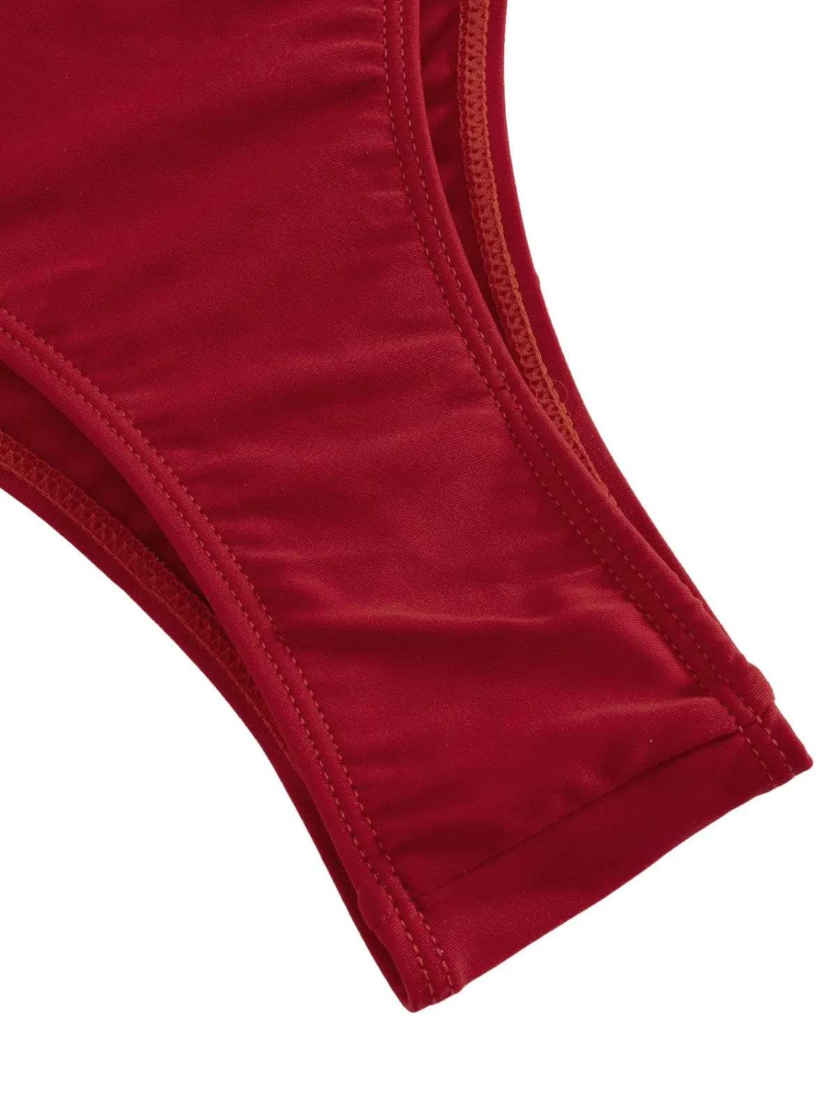 Online Retro Stage 1950s Solid V-Neck Ruched One-Piece Swimsuit