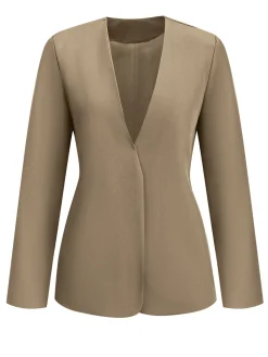 Hot Retro Stage 1940s Solid V-Neck Vintage Coat