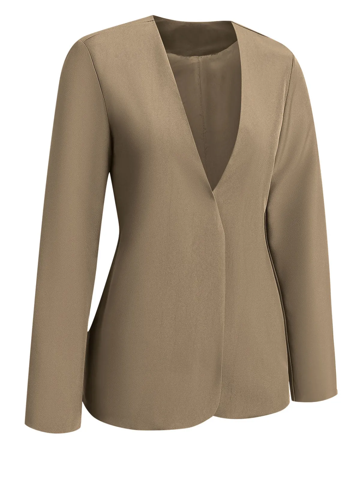 Hot Retro Stage 1940s Solid V-Neck Vintage Coat