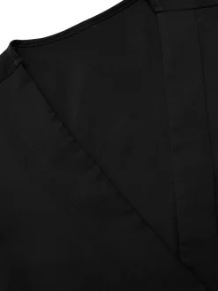 Outlet Retro Stage 1940s Solid V-Neck Waist Tie Blouse