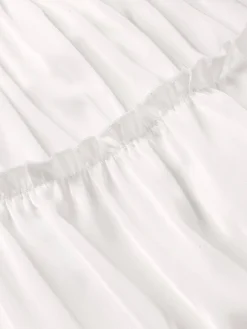 New Retro Stage 1950s Solid Wrinkle Spaghetti Straps Nightgown