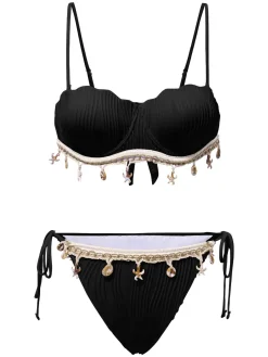 Fashion Retro Stage 1950s Spaghetti Strap Beach Seashell Starfish Bikini