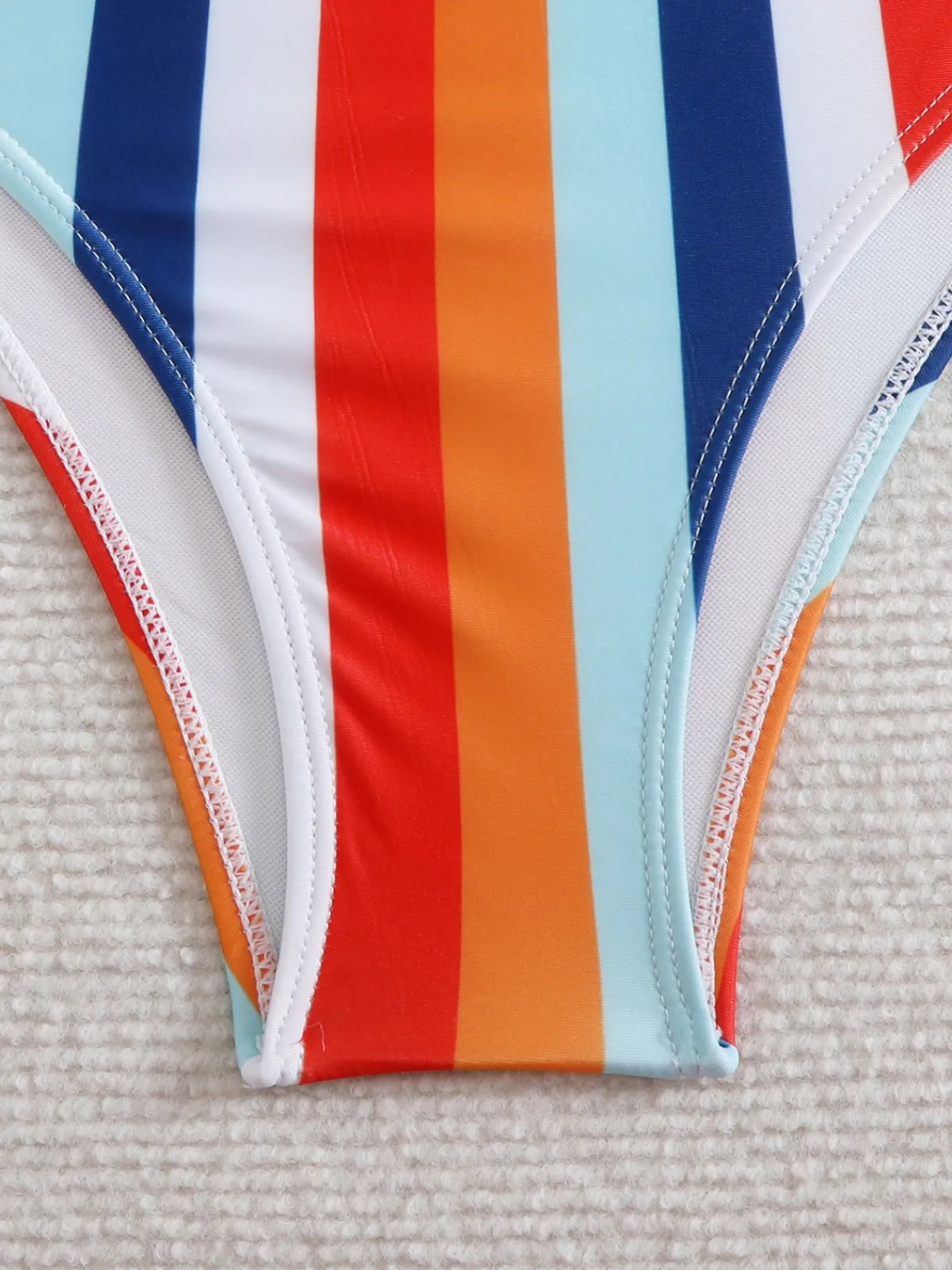 Discount Retro Stage 1940s Spaghetti Strap Bow Contrast Stripes Bikini
