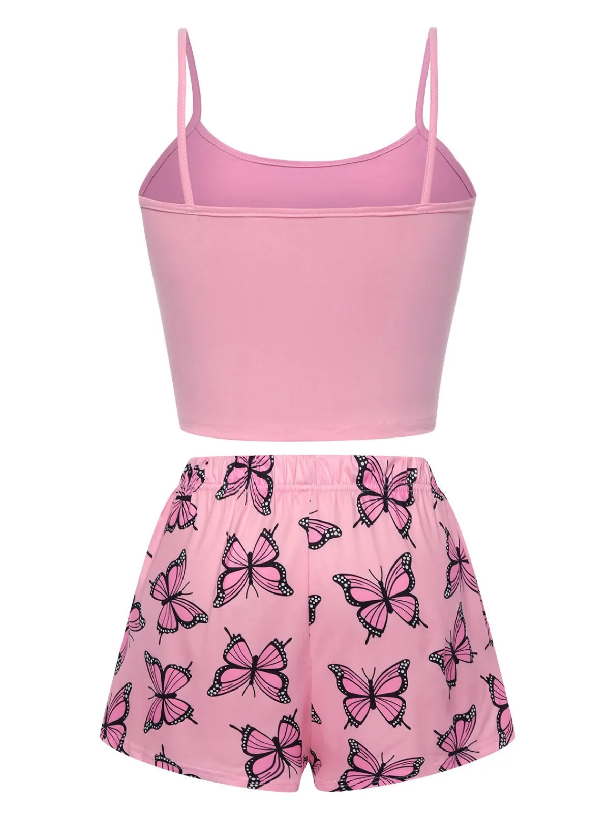 Hot Retro Stage 1970s Spaghetti Strap Butterfly Pajamas