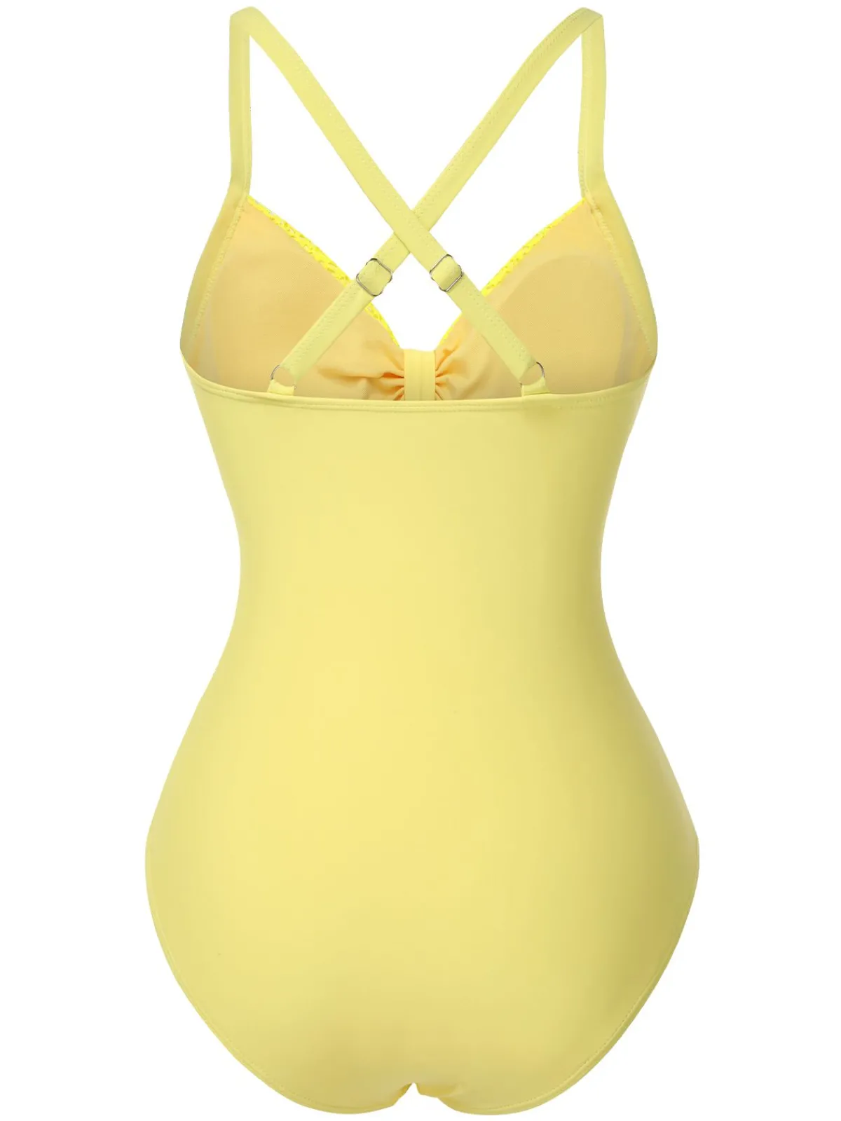Discount Retro Stage 1950s Spaghetti Strap Cross-Back One-Piece Swimsuit