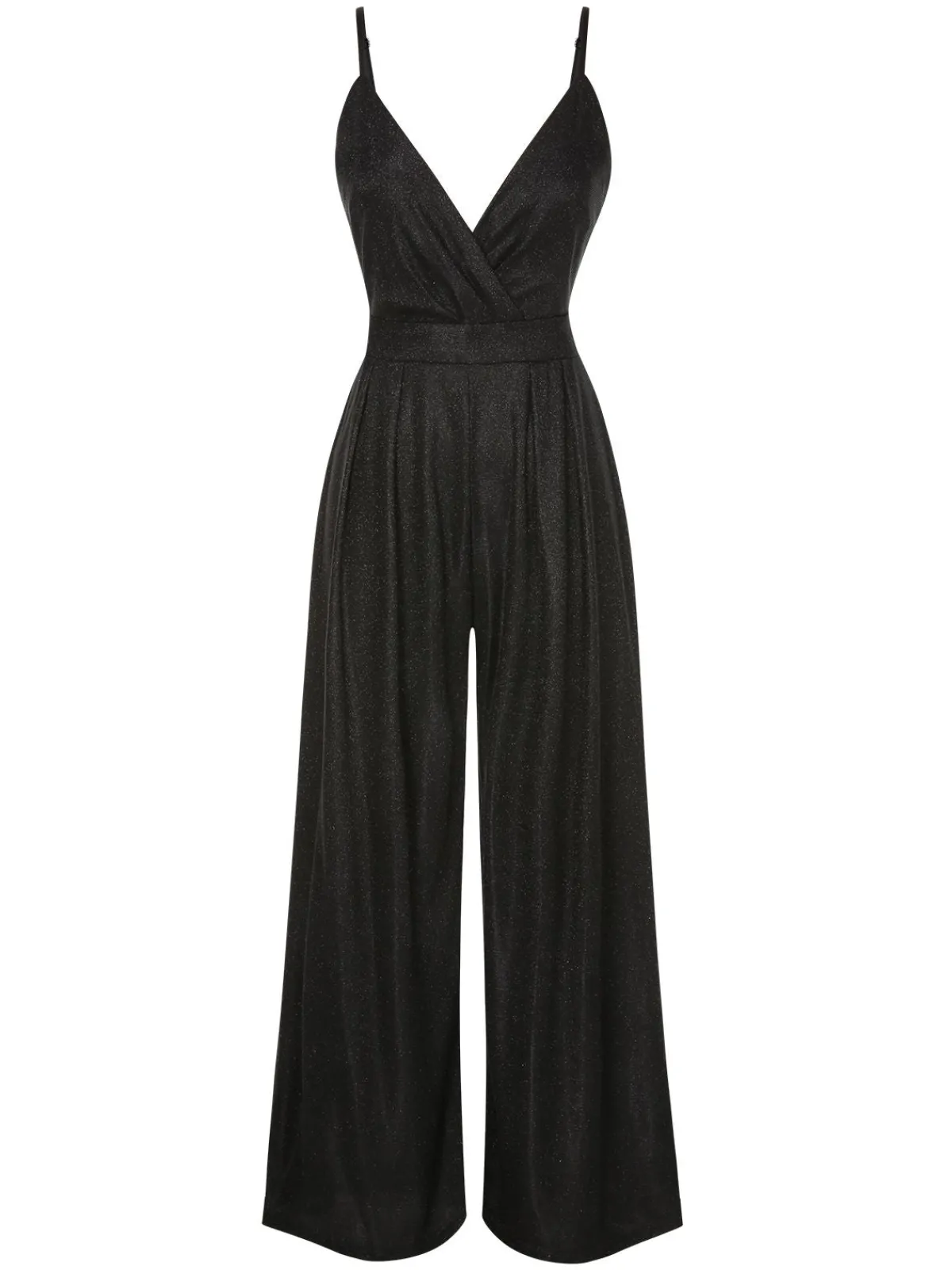 Fashion Retro Stage 1950s Spaghetti Strap Deep V-Neck Jumpsuit