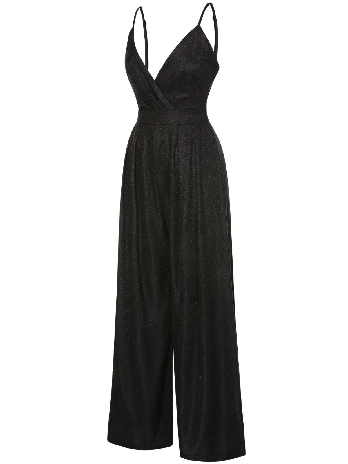 Fashion Retro Stage 1950s Spaghetti Strap Deep V-Neck Jumpsuit