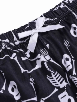 Best Retro Stage 1960s Spaghetti Strap Halloween Skeleton Ghost Pajamas