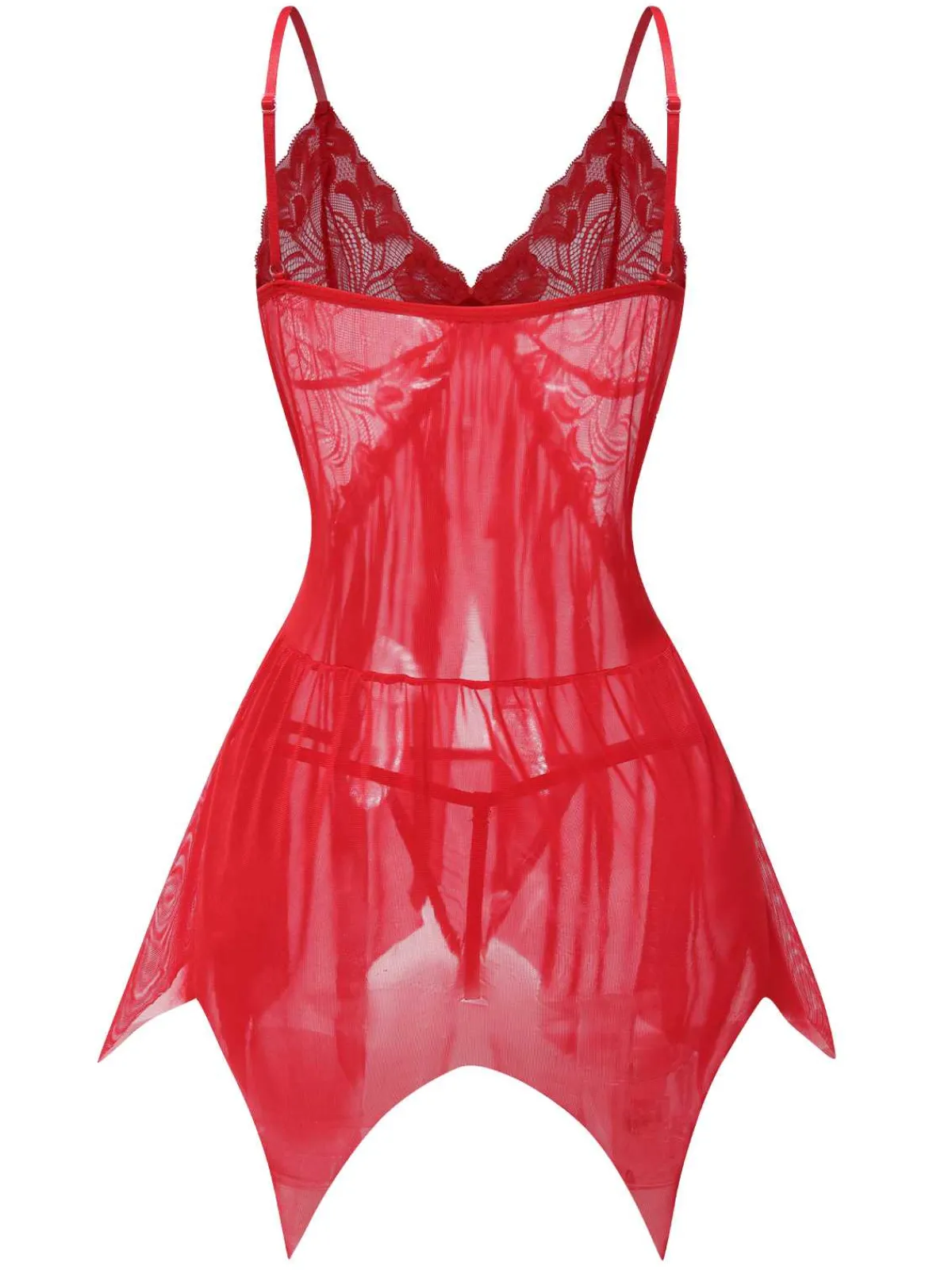 Sale Retro Stage 1950s Spaghetti Strap Lace Mesh Nightgown