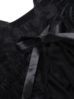 Online Retro Stage 1970s Spaghetti Strap Lace Sheer Sleepwear